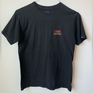 Vans Black Tee with Red and Yellow Logo